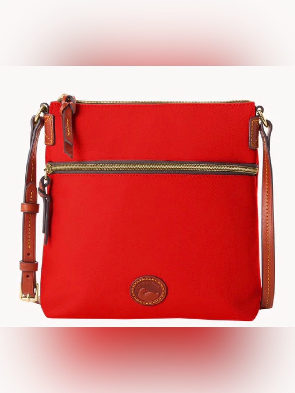Dooney & Bourke red nylon crossbody EUC